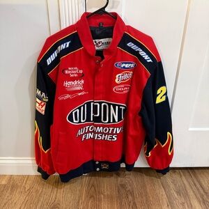 Chase Authentics NASCAR DuPont Jacket Graphics Size Large Jeff Gordon
